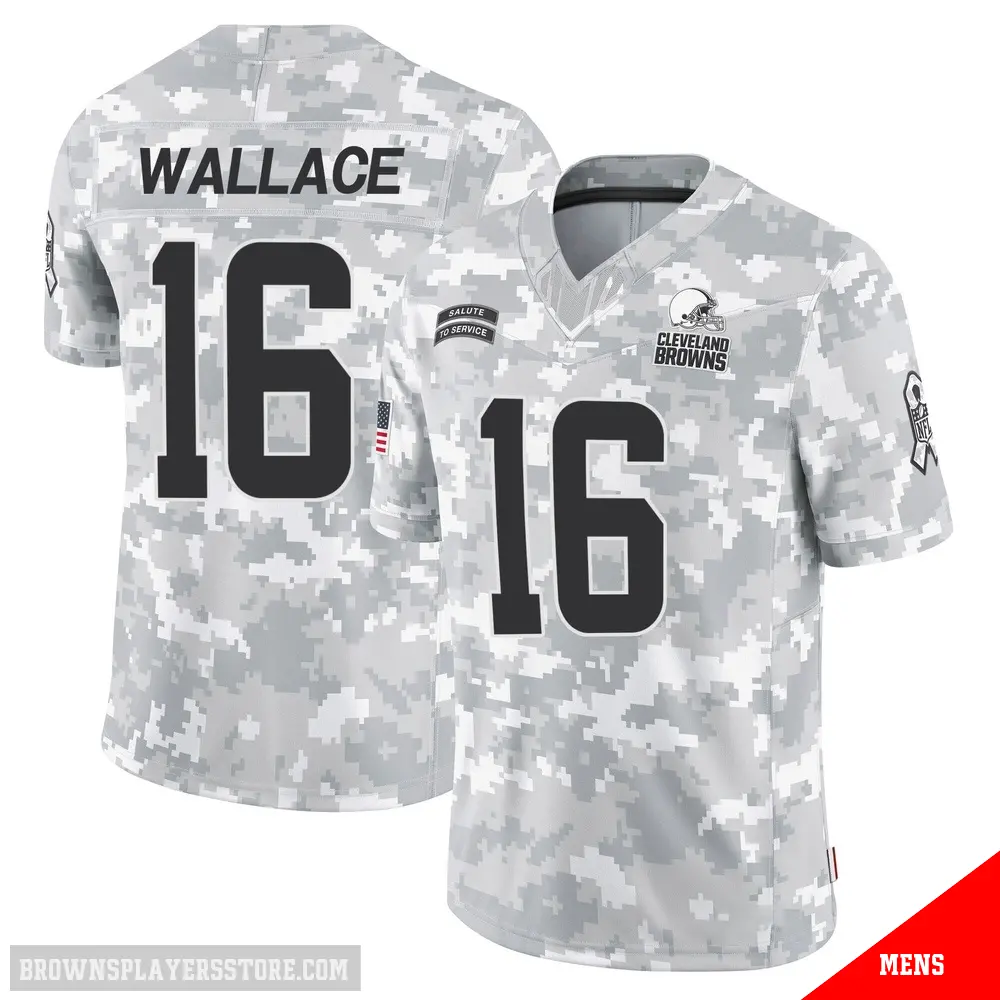 ＃16 Men's Tylan Wallace Arctic Camo Limited Cleveland Browns 2024 Salute to Service Jersey