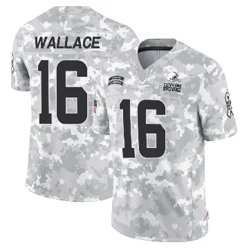 ＃16 Men's Tylan Wallace Arctic Camo Limited Cleveland Browns 2024 Salute to Service Jersey