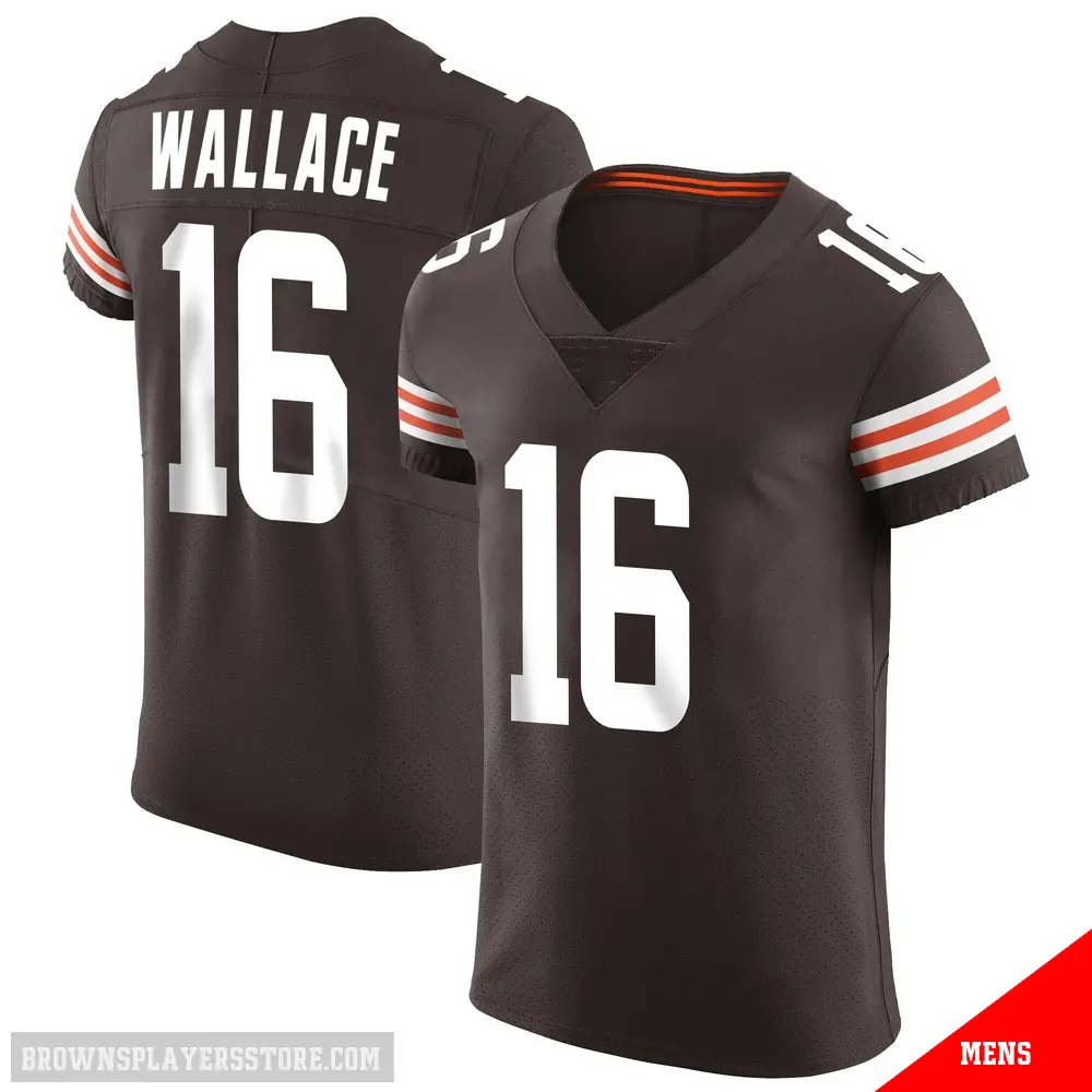 ＃16 Men's Tylan Wallace Brown Elite Cleveland Browns Vapor Jersey