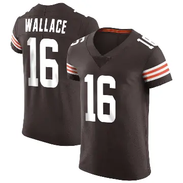 ＃16 Men's Tylan Wallace Brown Elite Cleveland Browns Vapor Jersey