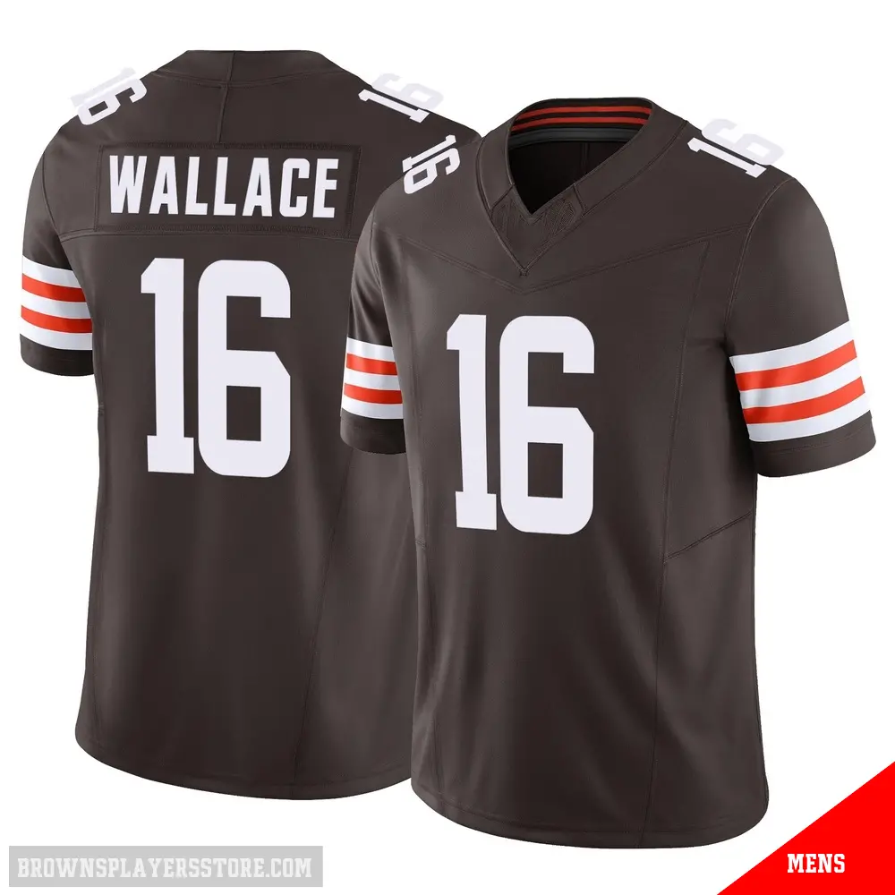 ＃16 Men's Tylan Wallace Brown Limited Cleveland Browns Vapor F.U.S.E. Jersey