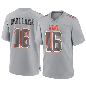 ＃16 Men's Tylan Wallace Gray Game Cleveland Browns Atmosphere Fashion Jersey