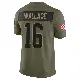 ＃16 Men's Tylan Wallace Olive Limited Cleveland Browns 2025 Salute to Service Jersey