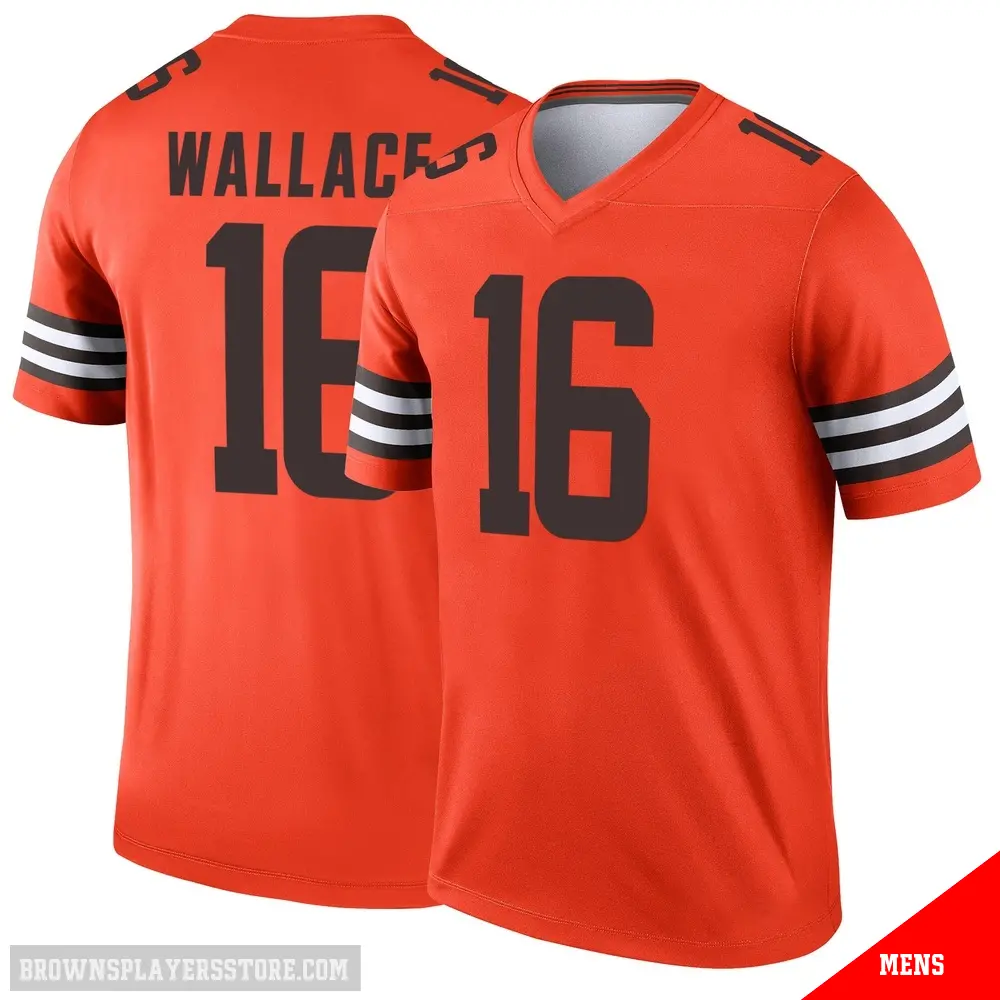 ＃16 Men's Tylan Wallace Orange Legend Cleveland Browns Inverted Jersey