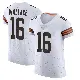 ＃16 Men's Tylan Wallace White Elite Cleveland Browns Vapor Jersey