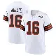 ＃16 Men's Tylan Wallace White Game Cleveland Browns 1946 Collection Alternate Jersey