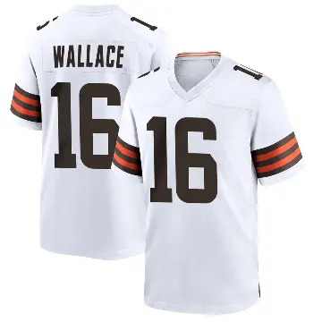 ＃16 Men's Tylan Wallace White Game Cleveland Browns Jersey
