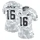＃16 Women's Diontae Johnson Arctic Camo Limited Cleveland Browns 2024 Salute to Service Jersey