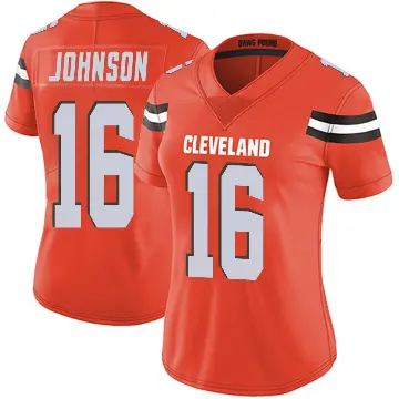 ＃16 Women's Diontae Johnson Orange Limited Cleveland Browns Alternate Vapor Untouchable Jersey