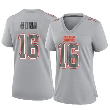 ＃16 Women's Isaiah Bond Gray Game Cleveland Browns Atmosphere Fashion Jersey