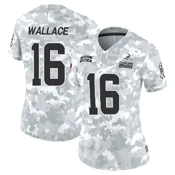 ＃16 Women's Tylan Wallace Arctic Camo Limited Cleveland Browns 2024 Salute to Service Jersey