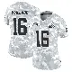 ＃16 Women's Tylan Wallace Arctic Camo Limited Cleveland Browns 2024 Salute to Service Jersey