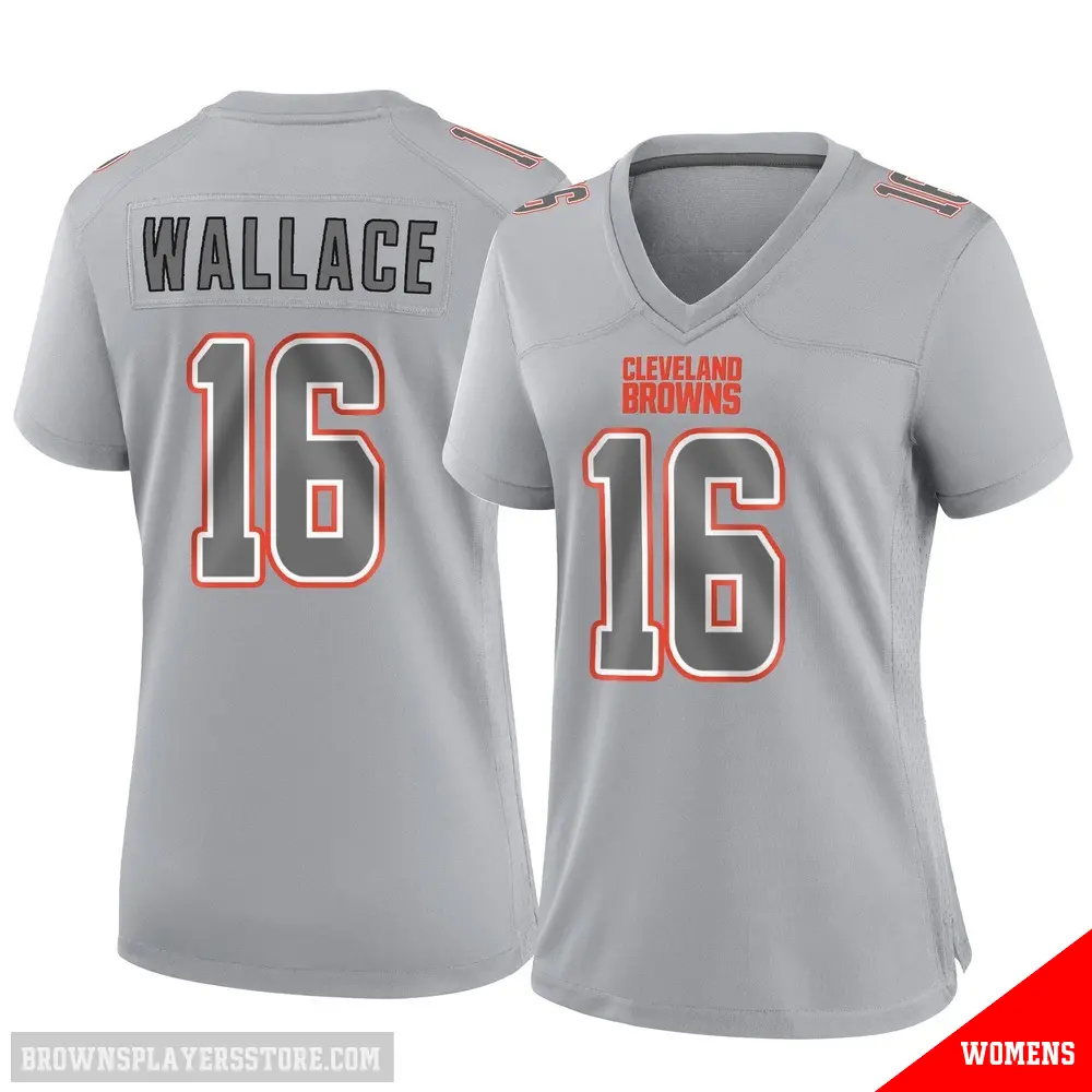 ＃16 Women's Tylan Wallace Gray Game Cleveland Browns Atmosphere Fashion Jersey