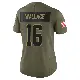 ＃16 Women's Tylan Wallace Olive Limited Cleveland Browns 2025 Salute to Service Jersey