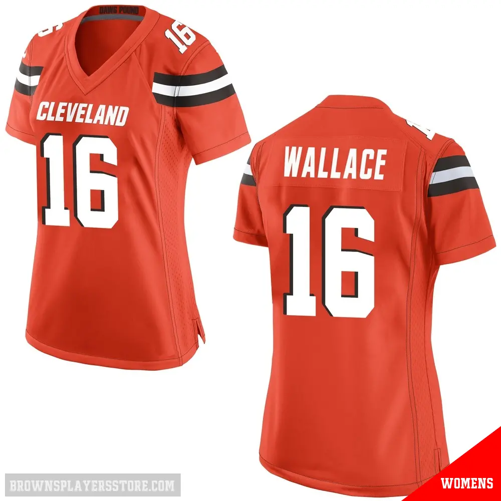 ＃16 Women's Tylan Wallace Orange Game Cleveland Browns Alternate Jersey