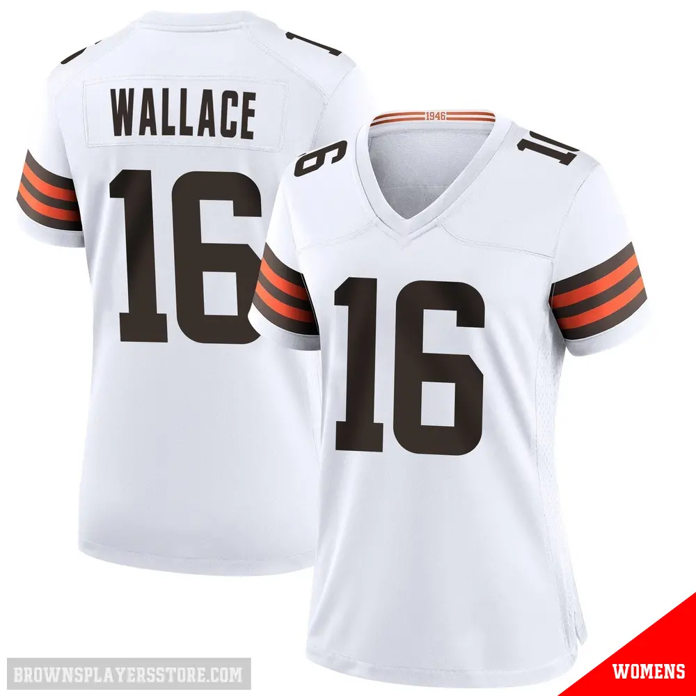＃16 Women's Tylan Wallace White Game Cleveland Browns Jersey