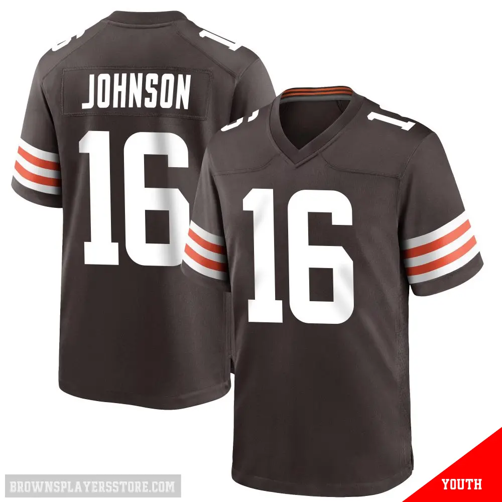 ＃16 Youth Diontae Johnson Brown Game Cleveland Browns Team Color Jersey