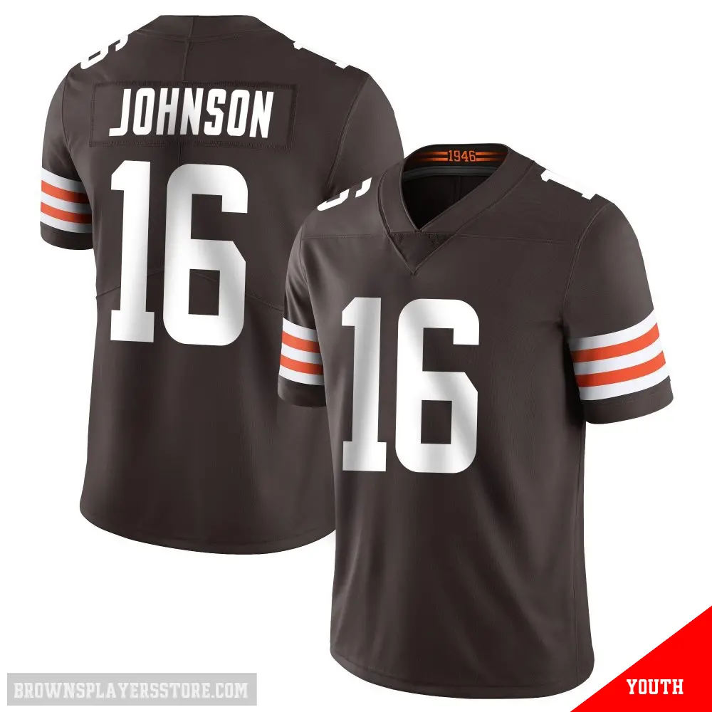 ＃16 Youth Diontae Johnson Brown Limited Cleveland Browns Team Color Vapor Untouchable Jersey