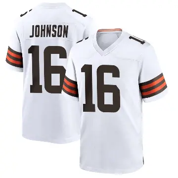 ＃16 Youth Diontae Johnson White Game Cleveland Browns Jersey
