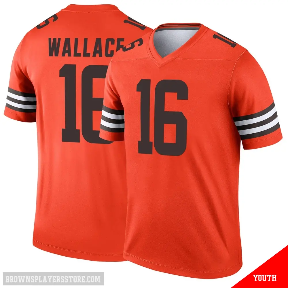 ＃16 Youth Tylan Wallace Orange Legend Cleveland Browns Inverted Jersey