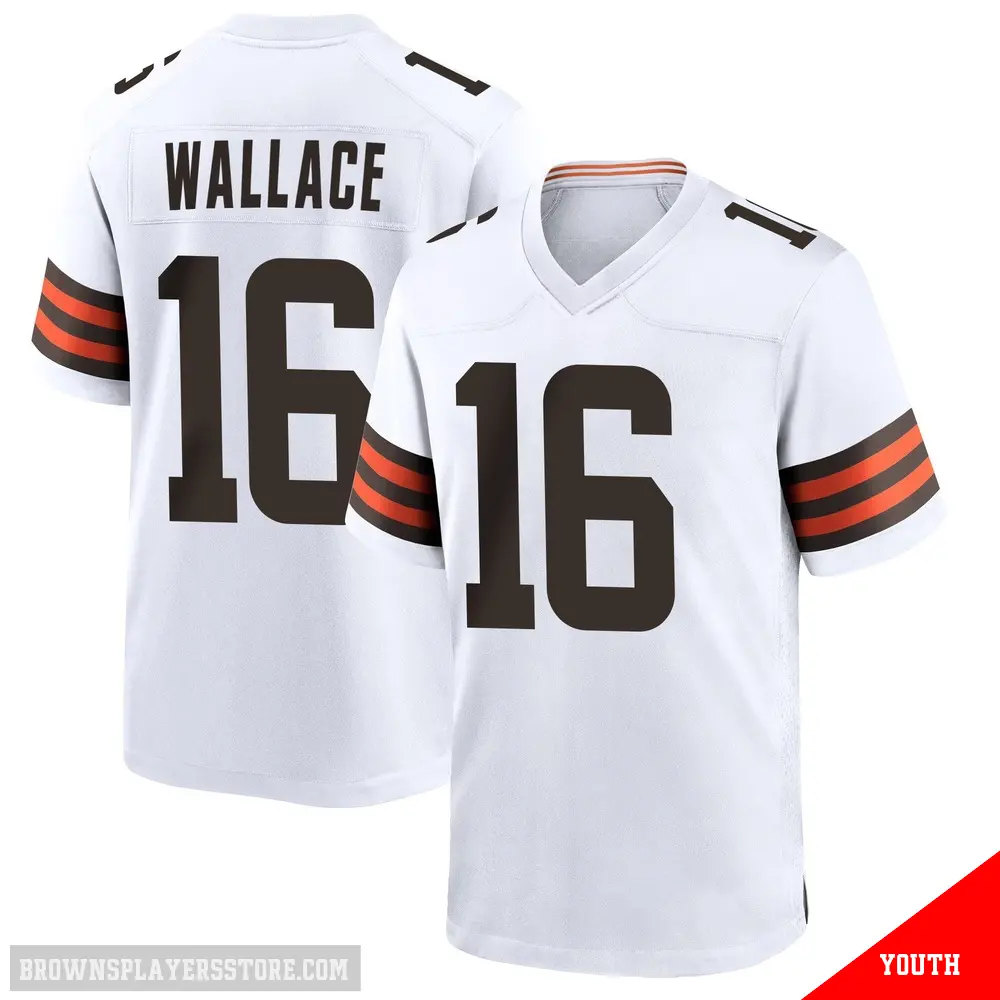 ＃16 Youth Tylan Wallace White Game Cleveland Browns Jersey