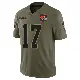 ＃17 Men's Jerome Baker Olive Limited Cleveland Browns 2025 Salute to Service Jersey