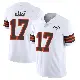 ＃17 Men's Jerome Baker White Limited Cleveland Browns Vapor 1946 Collection Alternate Jersey