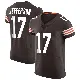 ＃17 Men's Justin Jefferson Brown Elite Cleveland Browns Vapor Jersey