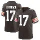 ＃17 Men's Justin Jefferson Brown Game Cleveland Browns Team Color Jersey