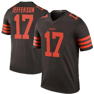 ＃17 Men's Justin Jefferson Brown Legend Cleveland Browns Color Rush Jersey