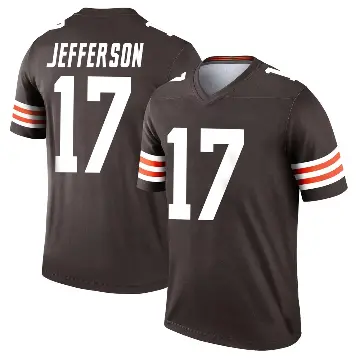 ＃17 Men's Justin Jefferson Brown Legend Cleveland Browns Jersey