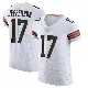 ＃17 Men's Justin Jefferson White Elite Cleveland Browns Vapor Jersey