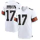 ＃17 Men's Justin Jefferson White Game Cleveland Browns Jersey