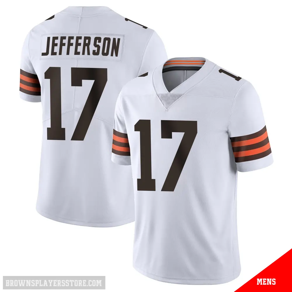 ＃17 Men's Justin Jefferson White Limited Cleveland Browns Vapor Untouchable Jersey