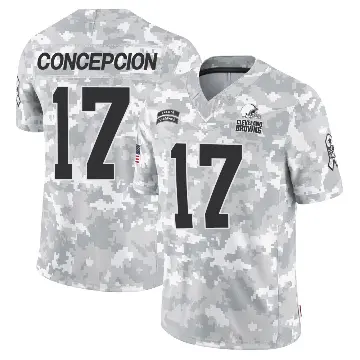 ＃17 Men's KC Concepcion Arctic Camo Limited Cleveland Browns 2024 Salute to Service Jersey