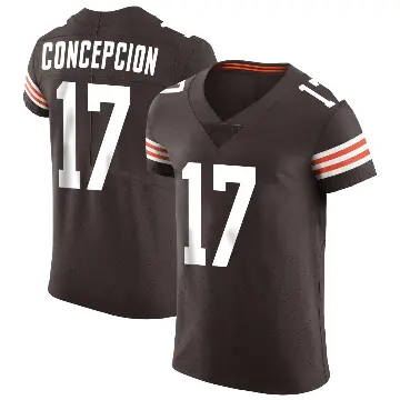 ＃17 Men's KC Concepcion Brown Elite Cleveland Browns Vapor Jersey