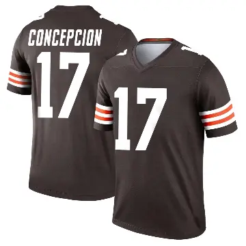 ＃17 Men's KC Concepcion Brown Legend Cleveland Browns Jersey