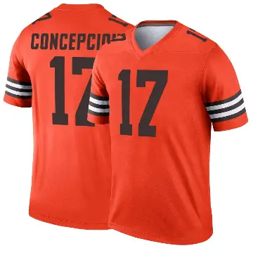 ＃17 Men's KC Concepcion Orange Legend Cleveland Browns Inverted Jersey