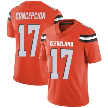 ＃17 Men's KC Concepcion Orange Limited Cleveland Browns Alternate Vapor Untouchable Jersey