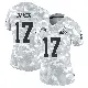 ＃17 Women's Jerome Baker Arctic Camo Limited Cleveland Browns 2024 Salute to Service Jersey