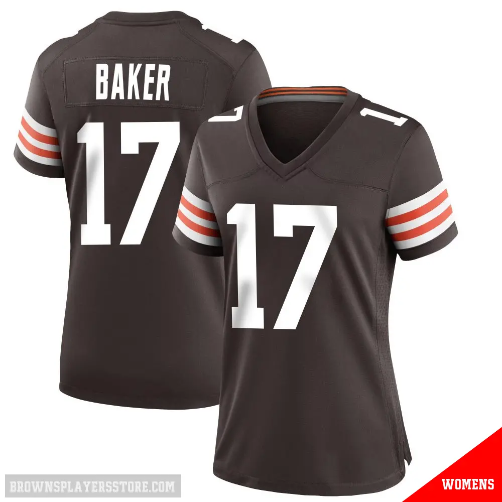 ＃17 Women's Jerome Baker Brown Game Cleveland Browns Team Color Jersey