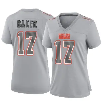 ＃17 Women's Jerome Baker Gray Game Cleveland Browns Atmosphere Fashion Jersey
