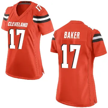 ＃17 Women's Jerome Baker Orange Game Cleveland Browns Alternate Jersey