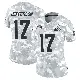 ＃17 Women's Justin Jefferson Arctic Camo Limited Cleveland Browns 2024 Salute to Service Jersey