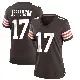 ＃17 Women's Justin Jefferson Brown Game Cleveland Browns Team Color Jersey