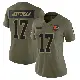 ＃17 Women's Justin Jefferson Olive Limited Cleveland Browns 2025 Salute to Service Jersey