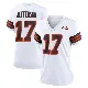 ＃17 Women's Justin Jefferson White Game Cleveland Browns 1946 Collection Alternate Jersey