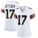 ＃17 Women's Justin Jefferson White Game Cleveland Browns Jersey