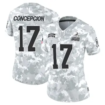 ＃17 Women's KC Concepcion Arctic Camo Limited Cleveland Browns 2024 Salute to Service Jersey