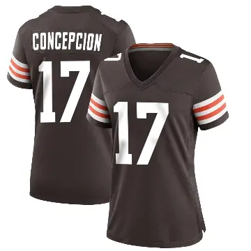 ＃17 Women's KC Concepcion Brown Game Cleveland Browns Team Color Jersey